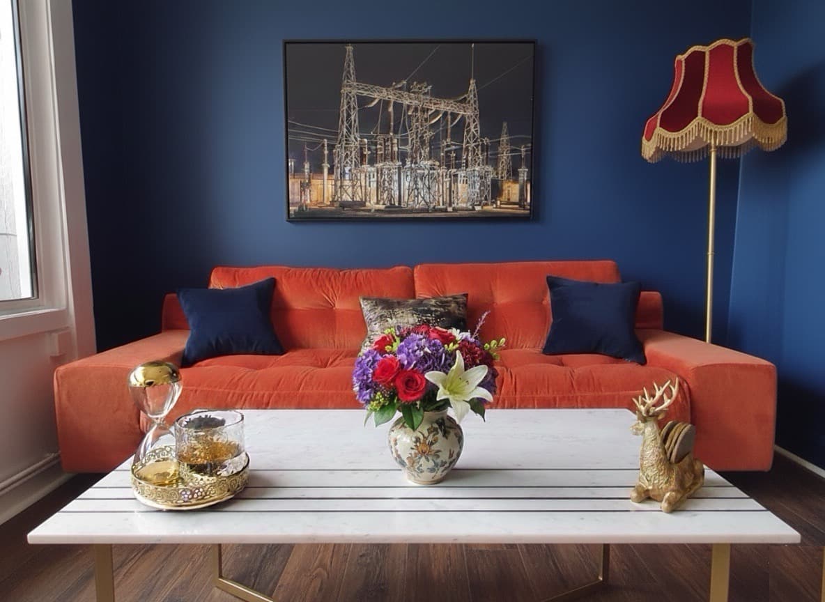 Battersea House, Living room, dining area, entrance hallway in Battersea, South West London